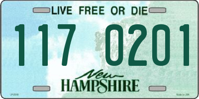 NH license plate 1170201