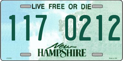 NH license plate 1170212
