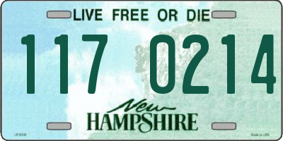 NH license plate 1170214