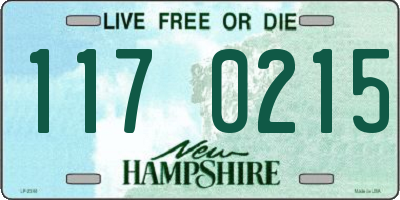 NH license plate 1170215