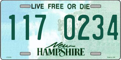 NH license plate 1170234