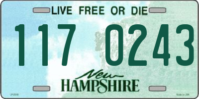 NH license plate 1170243