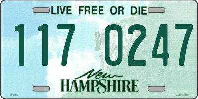 NH license plate 1170247