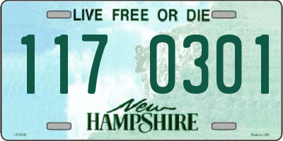 NH license plate 1170301
