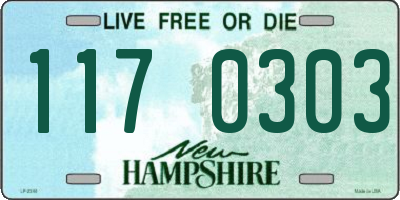NH license plate 1170303
