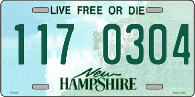 NH license plate 1170304