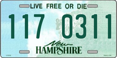 NH license plate 1170311