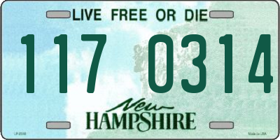 NH license plate 1170314