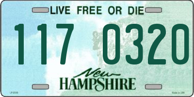NH license plate 1170320