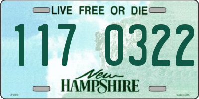 NH license plate 1170322