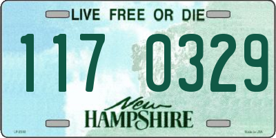 NH license plate 1170329