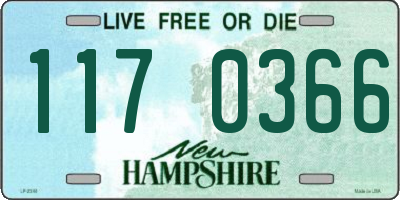 NH license plate 1170366