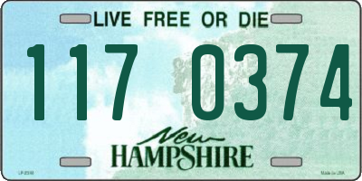 NH license plate 1170374