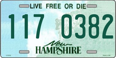 NH license plate 1170382