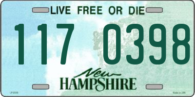 NH license plate 1170398