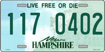 NH license plate 1170402