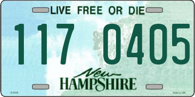 NH license plate 1170405