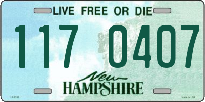 NH license plate 1170407