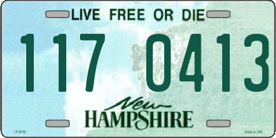 NH license plate 1170413