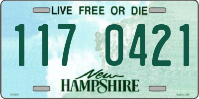 NH license plate 1170421