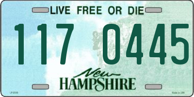 NH license plate 1170445