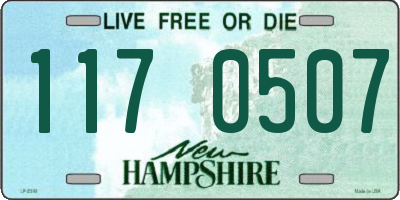 NH license plate 1170507