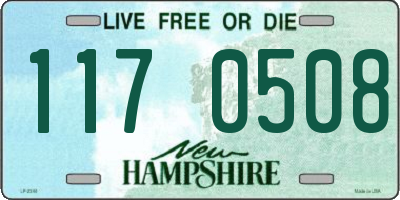 NH license plate 1170508