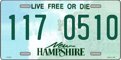 NH license plate 1170510