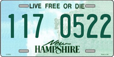 NH license plate 1170522