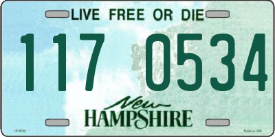 NH license plate 1170534