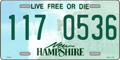 NH license plate 1170536