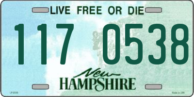 NH license plate 1170538