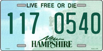 NH license plate 1170540