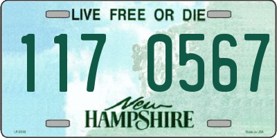 NH license plate 1170567