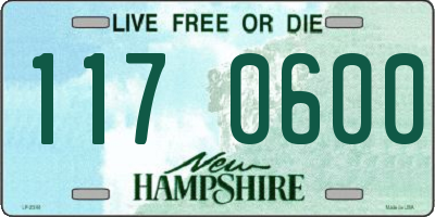 NH license plate 1170600