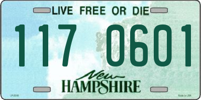 NH license plate 1170601