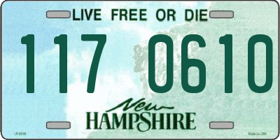 NH license plate 1170610