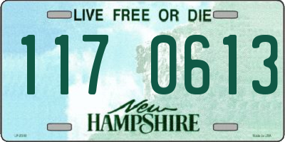 NH license plate 1170613