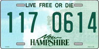 NH license plate 1170614