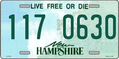 NH license plate 1170630
