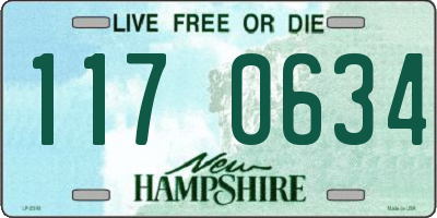 NH license plate 1170634