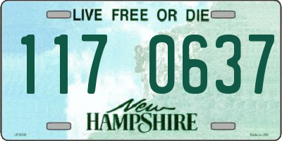 NH license plate 1170637
