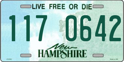 NH license plate 1170642