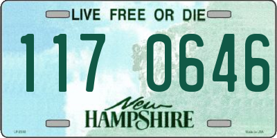 NH license plate 1170646