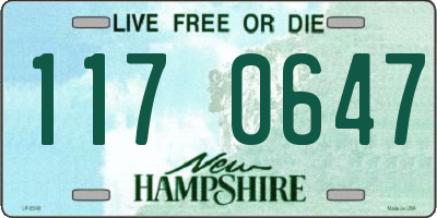 NH license plate 1170647