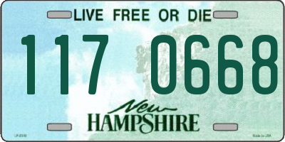 NH license plate 1170668