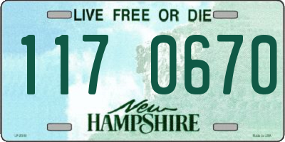 NH license plate 1170670