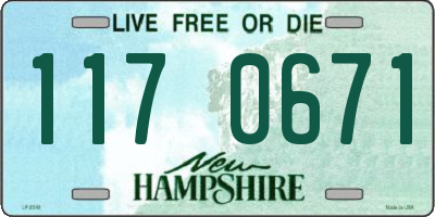 NH license plate 1170671