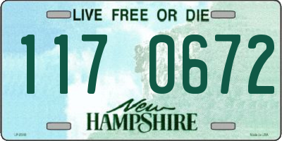 NH license plate 1170672