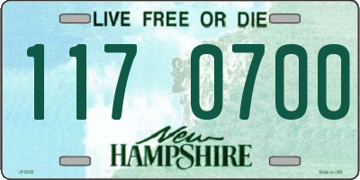 NH license plate 1170700